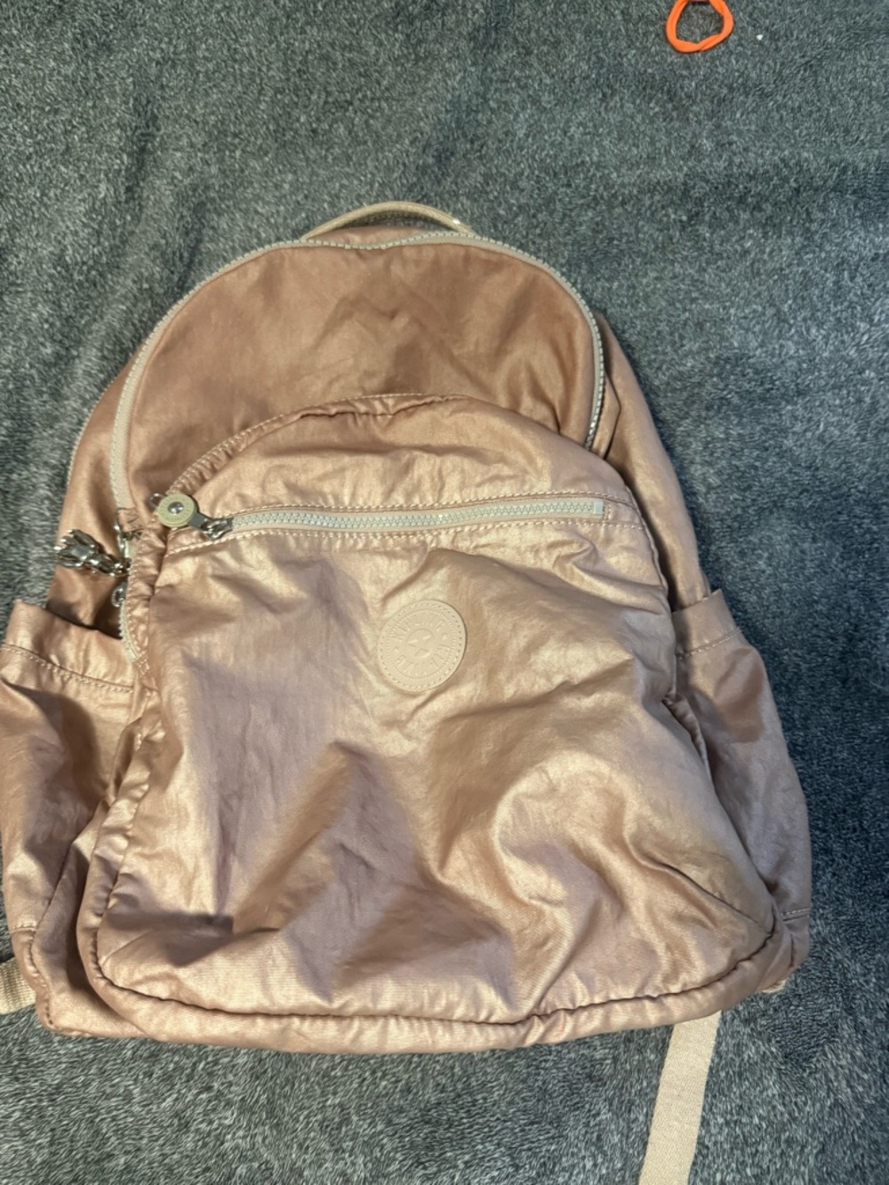 Kipling Metallic Rose Pink -Quartz Backpack